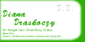 diana draskoczy business card