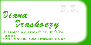 diana draskoczy business card